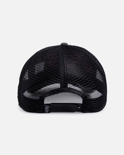 Von Dutch Distressed Trucker Snapback Black/Pink