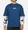 Carre Static Layered Long Sleeve T-Shirt Blue