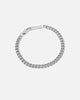 Saint Morta 5mm Cuban Bracelet White Gold