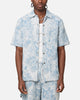 XXIII Denim Jacquard Button Up Shirt Pacific Blue