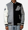 Pro Standard Los Angeles Lakers Reverse French Terry Wool Varsity Jacket Black/Grey