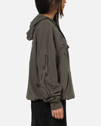 Saint Morta Crested Wing Hoodie Washed Charcoal