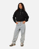Nike Women's Sportswear Style Phoenix Fleece Cropped Half Zip Sweatshirt Black/Sail
