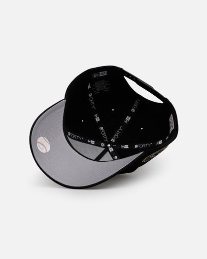 New Era San Diego Padres 'Raised Metallic Chainstitch' 9FORTY A-Frame Snapback Black