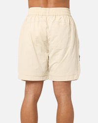 Saint Morta Gothic Monogram Nylon Shorts Dirty Blonde