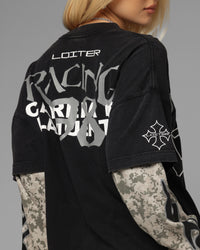 Loiter Performance Layered Long Sleeve T-Shirt Vintage Black