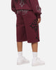 Ed Hardy Trinity Baggy Sweat Shorts Plum
