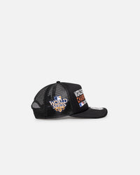 New Era San Francisco Giants 'Puff Print' Pre-Curved Golfer Trucker Snapback Black