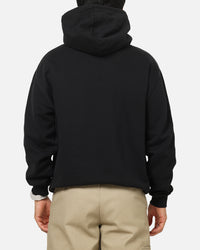 S Double Mid Block Fleece Hoodie Black