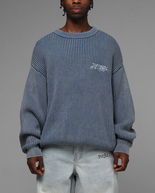 Loiter Star Born Knit Sweater Blue
