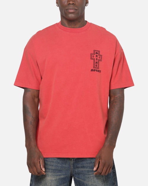 Saint Morta Requiem Boxy T-Shirt Vintage Washed Red