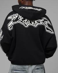 Loiter Dog Pound Airbrush Zip Hoodie Black