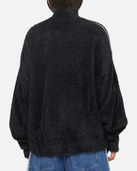 Adidas Faux Mohair Classic Track Top Black/Off White