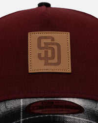New Era San Diego Padres 'Workwear' 9FORTY A-Frame Snapback Maroon