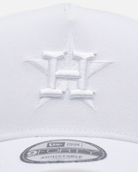 New Era Houston Astros 'Easy White' 9FORTY A-Frame Snapback White/White