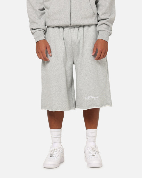 Ed Hardy Baggy Fleece Shorts Grey Marle