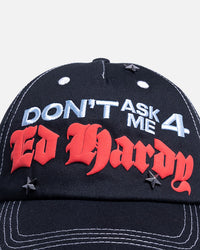 Ed Hardy Chrome Strapback Black