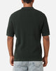 XXIII Zyair Knit Rib Button Up Shirt Dark Green