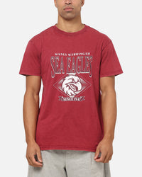 Bleacher Athletic Manly Warringah Sea Eagles Adult Washed Team T-Shirt Maroon