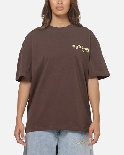 Ed Hardy Serpent T-Shirt Washed Brown