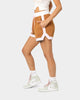 EN ES Women's Zenni Terry Shorts Tan/Stripe