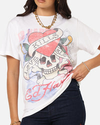Ed Hardy Love Kills Slowly Vintage T-Shirt White