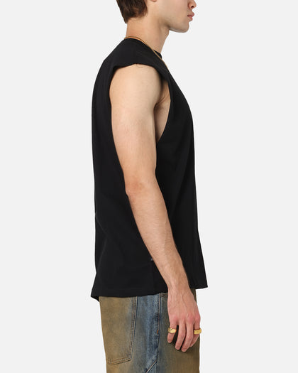 Saint Morta Scription Oversized Muscle T-Shirt Black