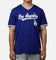 New Era Los Angeles Dodgers Throwback V-Neck T-Shirt Royal Blue