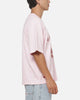 Majestic Athletic Los Angeles Dodgers Blackletter Arch Cropped T-Shirt Pink