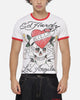 Ed Hardy Love Kills Slowly Ringer T-Shirt White