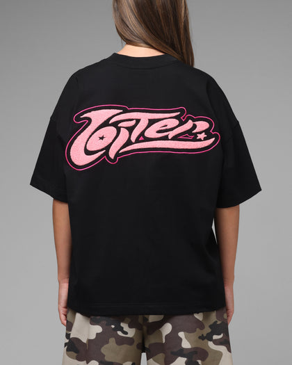 Loiter Jet Stream Chenille T-Shirt Black