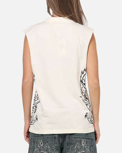 Ed Hardy Dragon Muscle T-Shirt Off White