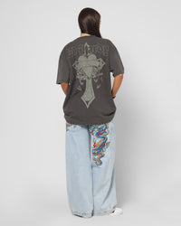 Ed Hardy Sacred Heart T-Shirt Black Wash