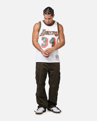 Mitchell & Ness Los Angeles Lakers Shaquille O'Neal 'Viva Mexico' '96-97 Swing Jersey White/Green