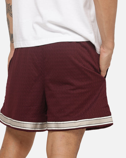 Adidas Warp Knit Shorts Maroon