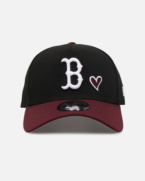 New Era Boston Red Sox 'Burgundy Hearts' 9FORTY A-Frame Snapback Black/Maroon