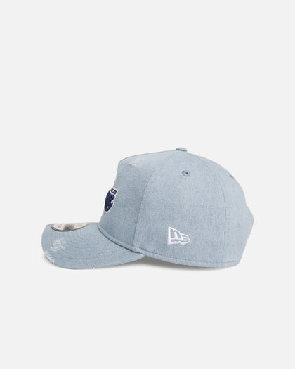 New Era Los Angeles Lakers 'Distressed Denim' 9FORTY A-Frame Snapback Light Wash Denim