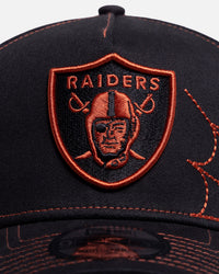 New Era Las Vegas Raiders 'Spider Web' 9FORTY A-Frame Snapback Black/Orange