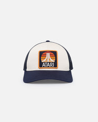 American Needle Twill Valin Patch Trucker Snapback Ivory/Navy
