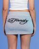 Ed Hardy By Loiter Women's Lounge Mini Skirt Light Grey Marl