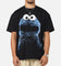 American Thrift X Sesame Street Cookie Monster Grail Heavy T-Shirt Black