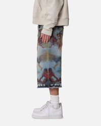 MNML Ultra Baggy Angel Denim Shorts Multi