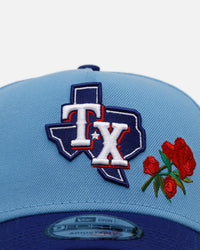 New Era Texas Rangers 'Rose Emblem' 9FORTY A-Frame Snapback Official Team Color