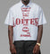 Loiter Rider Distressed Button Up Shirt Blue/White Stripe