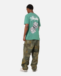 Stüssy Fuzzy Dice T-Shirt Pigment Pigment Pine Green