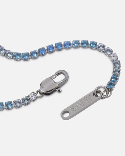 Saint Morta 2mm Micro Tennis Chain Iced White Gold