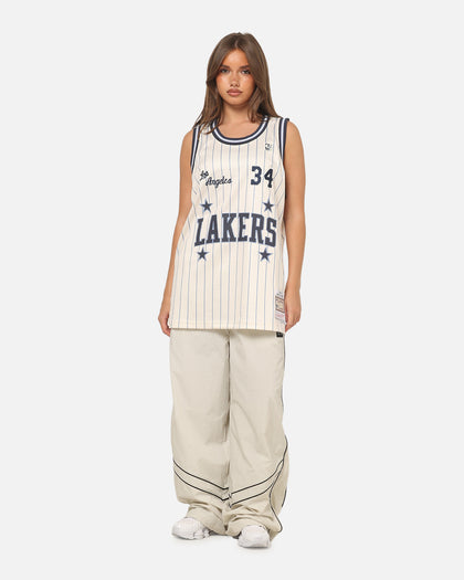 Mitchell & Ness Los Angeles Lakers Shaquille O'Neal #34 Playoff Energy Swingman Jersey Off White