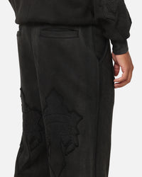 Ed Hardy Fray Track Pants Black