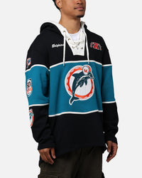 47 Brand Miami Dolphins Super Bowl Gridiron Lacer Hoodie Jet Black