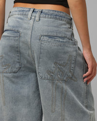 Loiter Star Born Jorts Light Blue